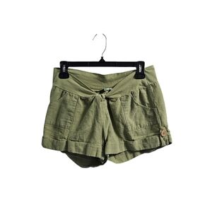Mimi Chica Green Pull On Shorts Cuffed Juniors Large